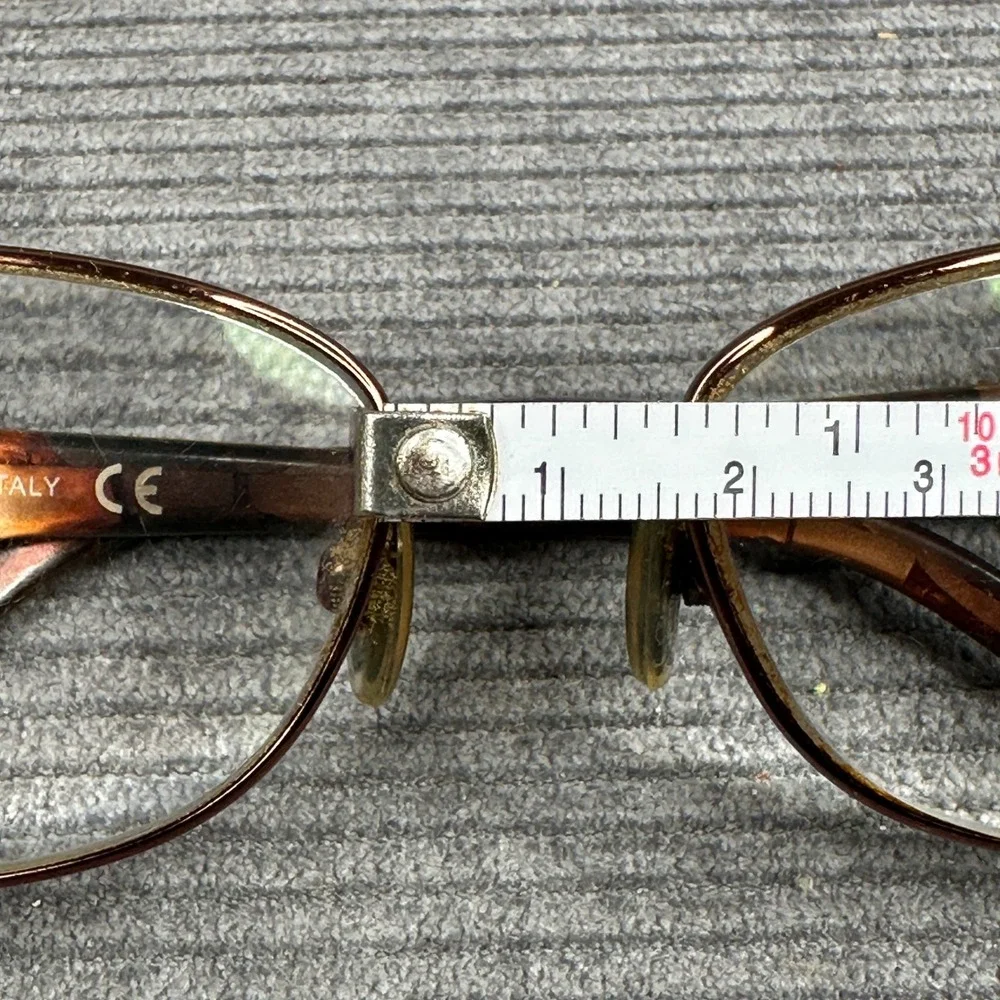 Safilo Emozioni EM4353 Brown Tortoise Crystal Detail Y2K Eyeglass Frames Italy
